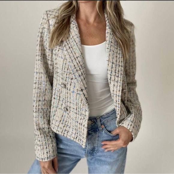 Women’s Six/Fifty - Katy Tweed Textured Blazer - Picture 14 of 15